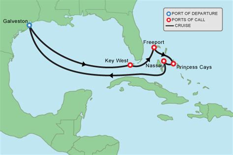 Carnival Caribbean Cruise Map