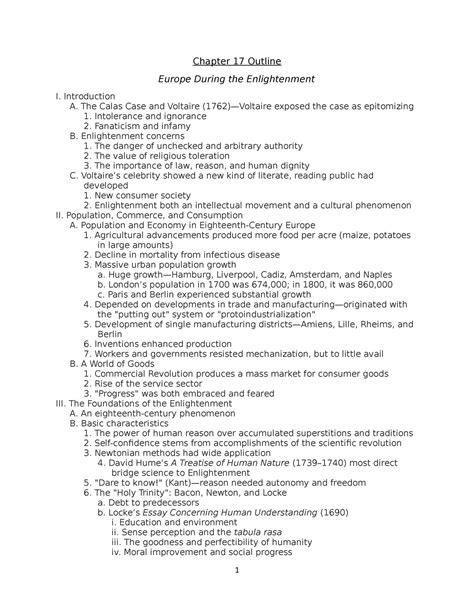 Chapter Outline Chapter Outline Europe During The Enlightenment