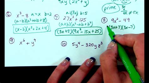 Algebra Ii Ch5 5 Part C Factoring Cubic Polynomials Youtube