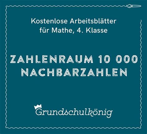 Kostenlose Arbeitsbl Tter Mit Nachbarzahlen Im Zahlenraum In Der