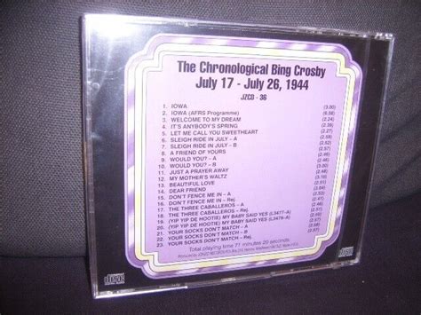 The Chronological Bing Crosby Volume Uk Jonzo Jzcd Sealed