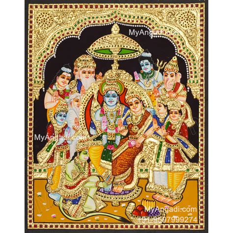 Ramar Pattabhishekam Tanjore Painting Buy Tanjore Paintings Online