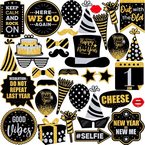 KatchOn New Years Eve Photo Booth Props 2024 Pack Of 35 New Years