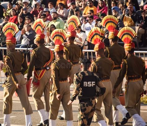 Wagah Border Amritsar Punjab India February Flag Ceremony