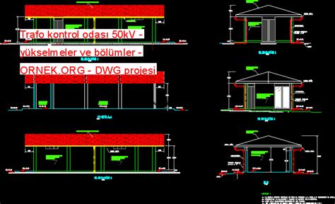 Proje Sitesi Elektrik Trafo Autocad Projesi