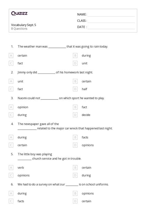 50 Fact Vs Opinion Worksheets For Grade 2 On Quizizz Free And Printable