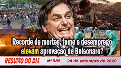 Recorde de mortes fome e desemprego elevam aprovação de Bolsonaro