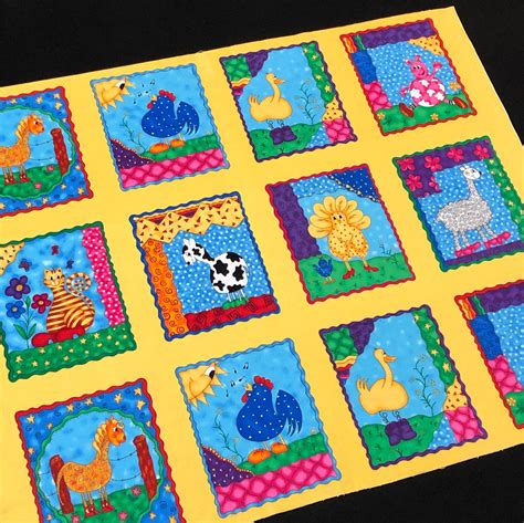wild animal quilt panels 8