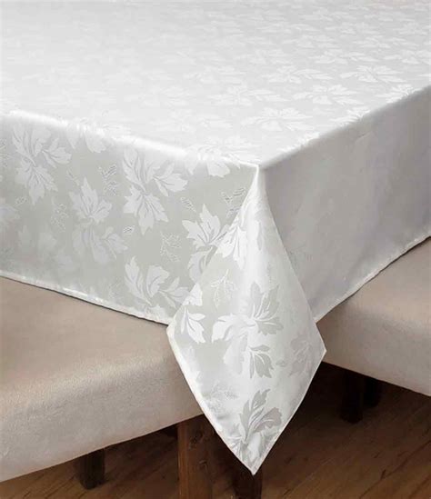 Toalha De Mesa Jacquard Branca Retangular Mesa Chiq Toalhas De Mesa