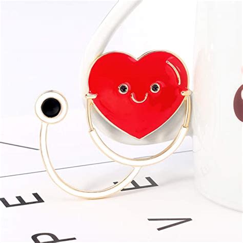 Nurse Heartbeat Stethoscope Brooch