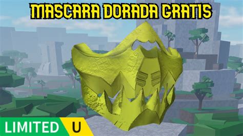 Limited Gratis Consigue Mascara Dorada Gratis En Roblox Youtube