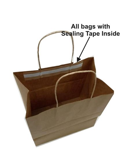 Ctc114 Paper Carry Bags With Secure Sealing Tape 12 X 7 X 12 1