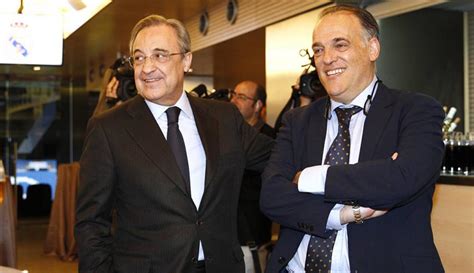 Javier Tebas da por imposible su reconciliación con Florentino Pérez