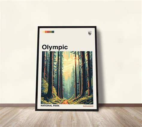 Olympic National Park Poster Olympic Poster Olympic Print - Etsy