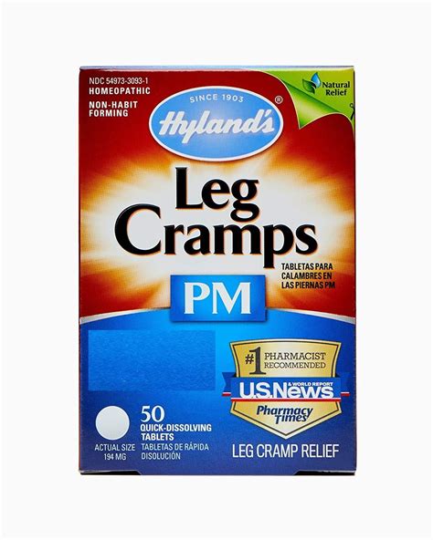 Hylands Homeopathic Leg Cramps Pm Relax Calf And Foot Cramps 50 Quick Dissolving Tablets