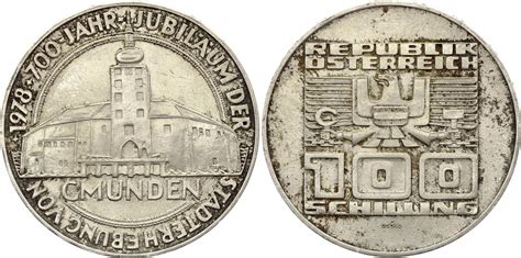 Coin Austria 100 Schilling Gmunden 1978