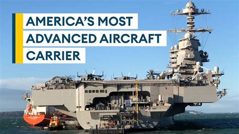 An Aircraft Carrier With The Words America S Most Advanced Aircraft Carrier