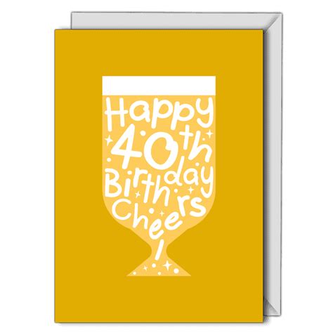 Personalised Cards And Ts Online 40th Birthday Card Cheers Beer