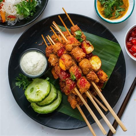 premium photo sate usus extra komplit