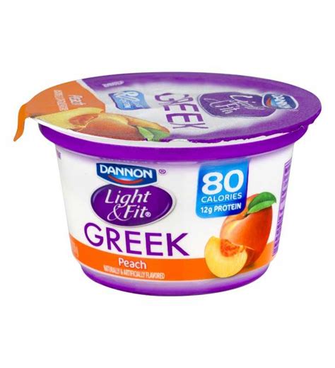 Dannon Light Fit Greek Peach Nonfat Yogurt 5 3 Oz