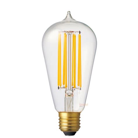 6w Edison St64 Dimmable Led Filament Light Bulb E27 2200k Liquidleds