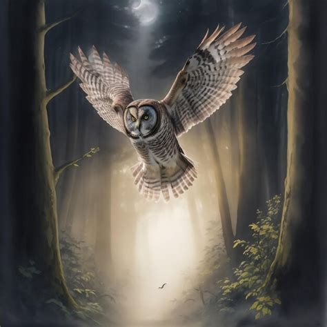 Premium Photo Portrait Of A Tawny Owl In Flight Strix Aluco Action