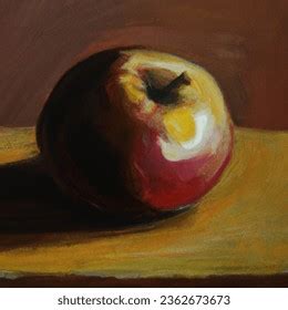 Oil Painting Artistic Image Apple On AI-generated image 2362673673 ...