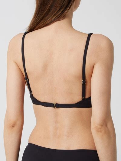 MICHAEL Michael Kors Bikini Oberteil In Triangel Form Wattiert Black