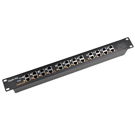 12 Port Gigabit Rack Mount Poe Injector With 24 Volt 120 Watt Power