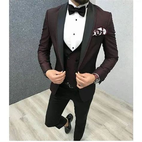 3 Piece Suits Mens 3 Piece Maroon Suits Manufacturer From New Delhi