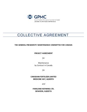 Fillable Online Gpmc Collective Agreement Fax Email Print Pdffiller