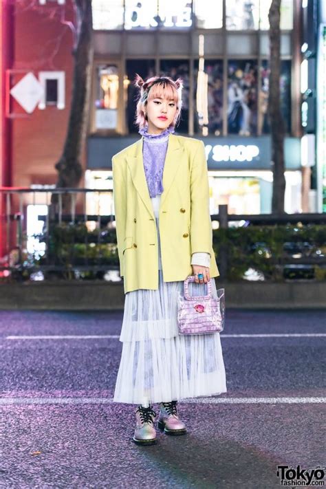 Japanese Street Style w/ Pink Buns, Funktique Blazer, Jenny Fax ...