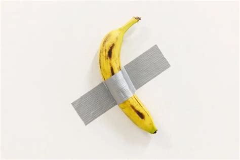 Maurizio Cattelans Duct Taped Banana Auctioned For 6 Million