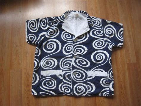 Mens 50s 60s Atomic Swirl Print Terry Cloth Beach Pool Jacket Etsy Clothes Terry Mens Tops