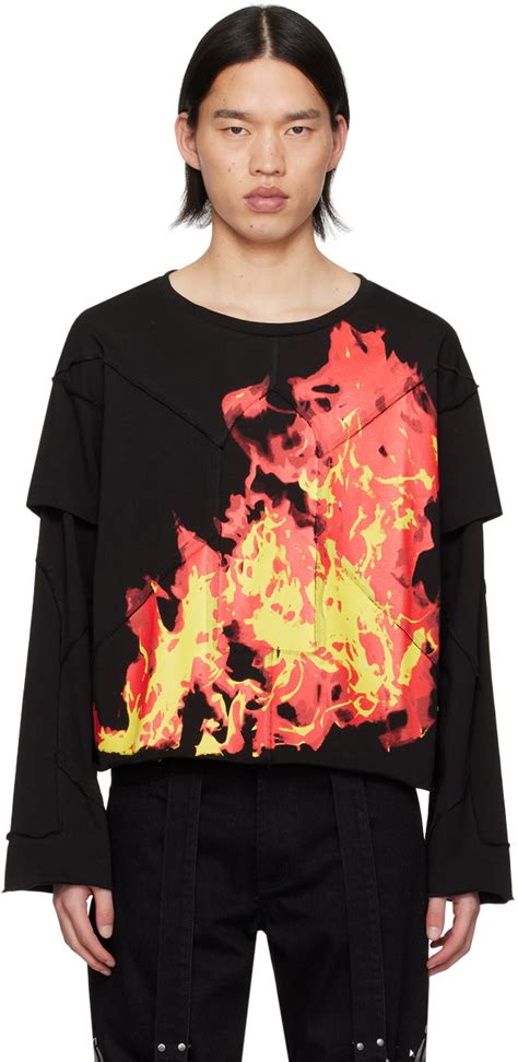 Who Decides War Black Flame Long Sleeve T Shirt Ssense