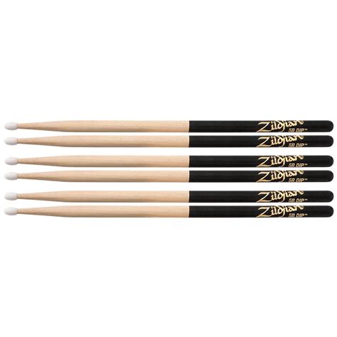 Zildjian Dip Drumsticks 6 Pack Nylon 5b Musicians Friend