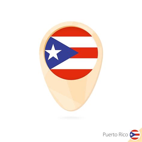 El Puntero Del Mapa Con La Bandera De Puerto Rico El Icono Del Mapa