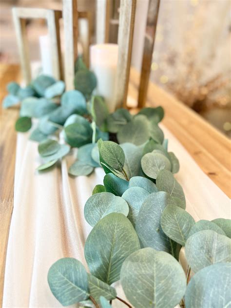 Eucalyptus Garland Wedding Centerpiece Decoration In Etsy In