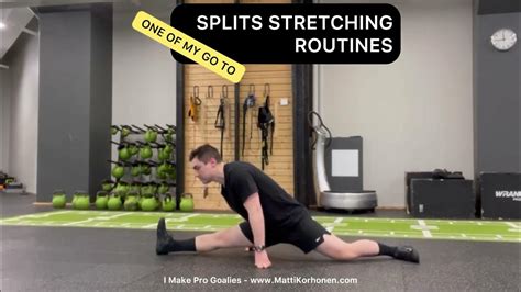 Splits Stretching Routine For Hockey Goalies Youtube