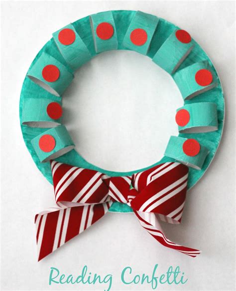 Cardboard Tube And Paper Plate Wreath Craft Reading Confetti