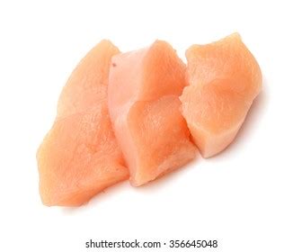 Raw Chicken Fillet Chunks Isolated On Stock Photo 2366214267 Shutterstock