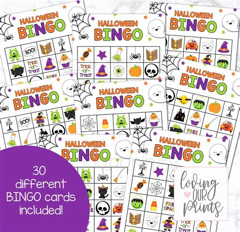 Halloween Bingo, Halloween Bingo Cards, Halloween Bingo Printable ...