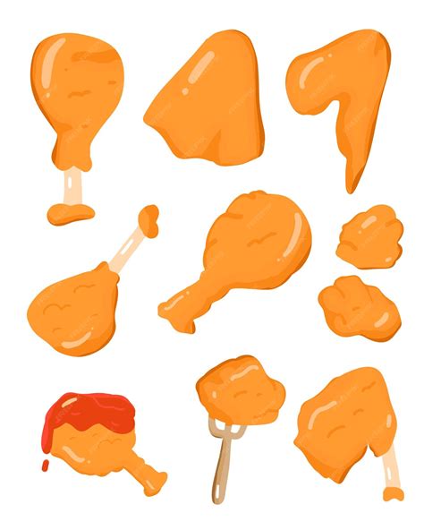 Premium Vector Hand Drawn Fried Chicken Illustration Fried Chicken