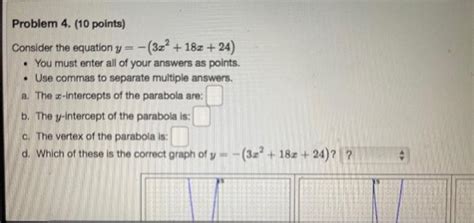 Solved Problem 4 10 Points Consider The Equation Y Chegg