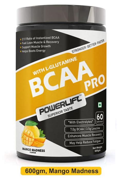 Powerlift Bcaa Pro Gm Mango For Men Women With Electrolytes