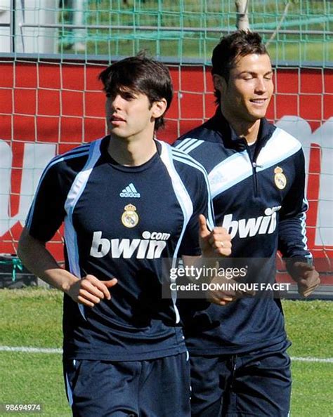 ronaldo  kaka real madrid photo session stock  high res
