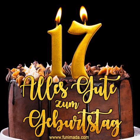 Alles Gute zum 17. Geburtstag GIF. - Herunterladen auf Funimada.com.