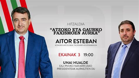 Aitor Estebanen Hitzaldia Iru An Atzoko Eta Gaurko Faxismoen Aurka