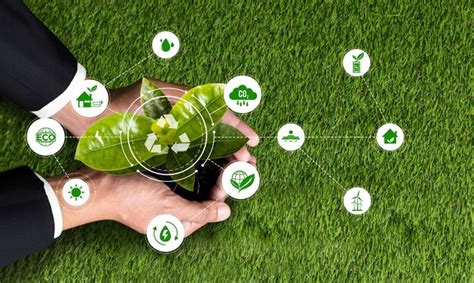 Premium Photo Businessman Nurturing And Holding Plant With Recycle