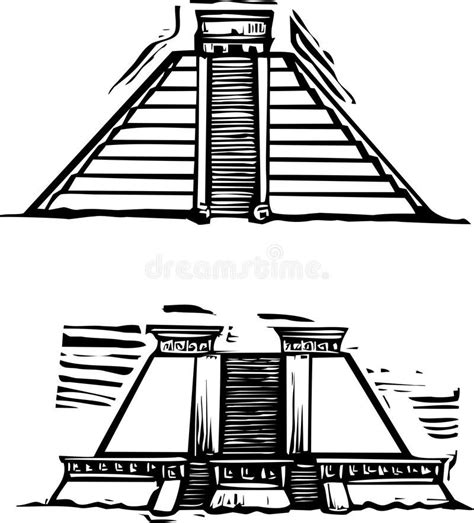 Mayan Pyramids Stock Vector Illustration Of City Steps